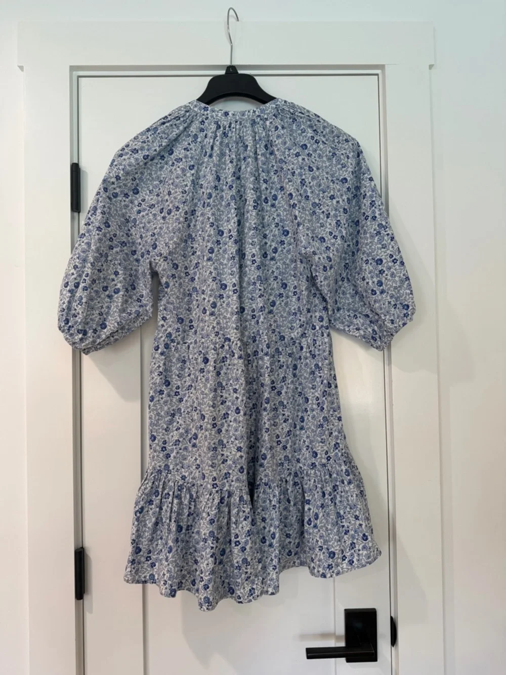 APIECE APART Mitte Mini Blue Floral Mini Dress | Organic Cotton | Size S - Picture 2 of 8